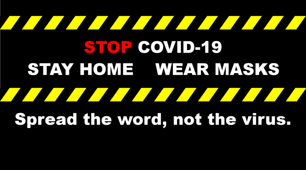 cdc celebration discovery church covid 19 corona virus stay home wear masks caution tape